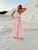 V-Neck Linen Jumpsuit Sleeveless - Blush